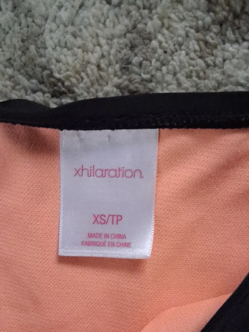 🎉2/$13 Xhilaration Black & Peach Two-Piece Bikini with Aztec Accent